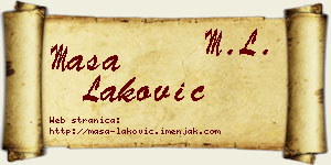 Maša Laković vizit kartica